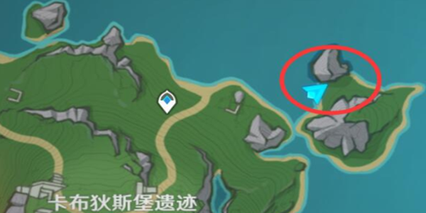 目标小岛位置图
