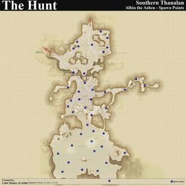 ff14狩猎怪刷新点在哪，ff14萨纳兰地区狩猎B怪刷新点一览