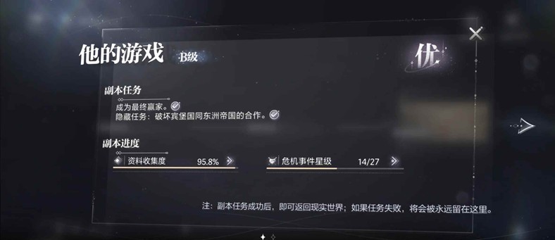 世界之外他的游戏结局-世界之外隐藏奖励获得