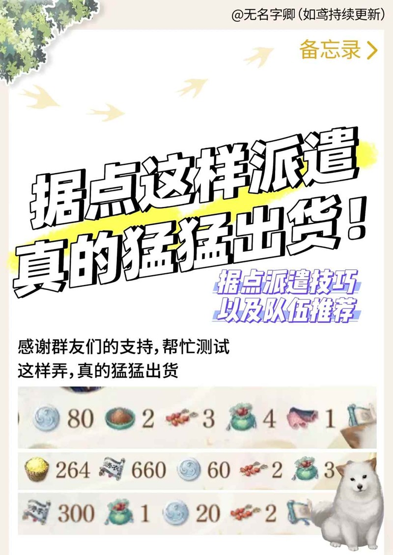 如鸢据点应该怎么派遣-据点派遣收获最多