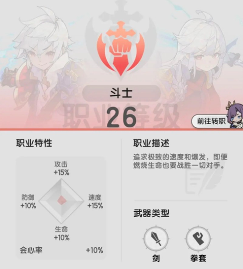 杖剑传说斗士二转有什么技能-斗士二转技能详细