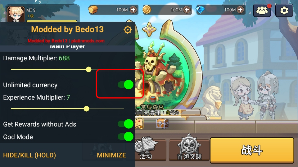 英雄闪电战内置菜单最新版本(Hero Blitz)