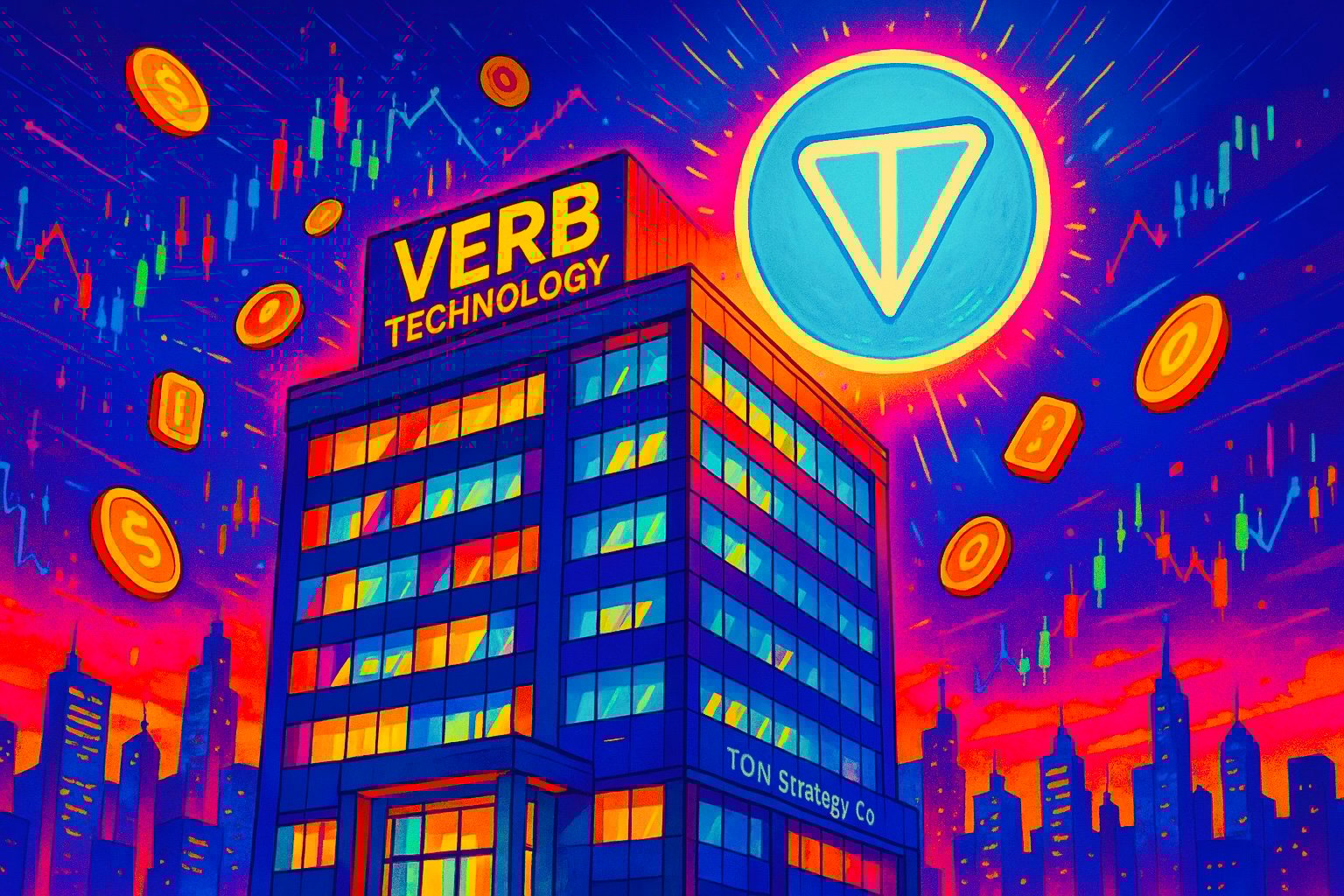 Verb Technology融资5.58亿美元建立「$TON金库」：看好Telegram与TON深度整合，VERB飙涨55%