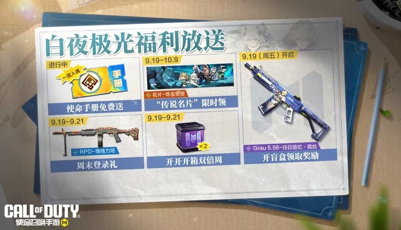 使命召唤手游白夜极光盲盒归来-周末福利惊喜大放送