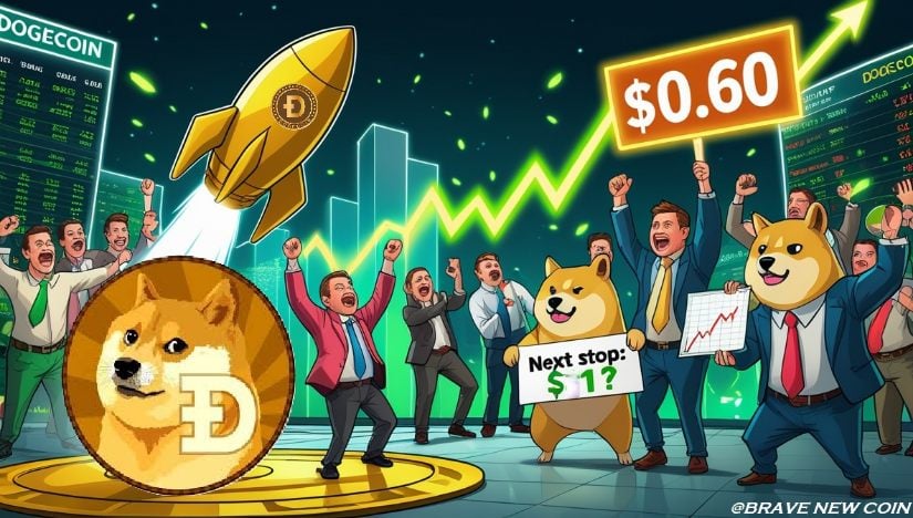 狗狗币（DOGE）价格预测：一周暴涨40%后，狗狗币瞄准0.60美元价位