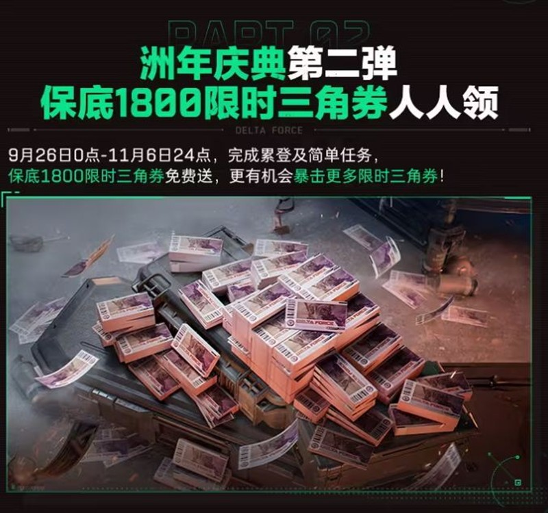 三角洲行动一周年送多少劵-一周年活动福利大全