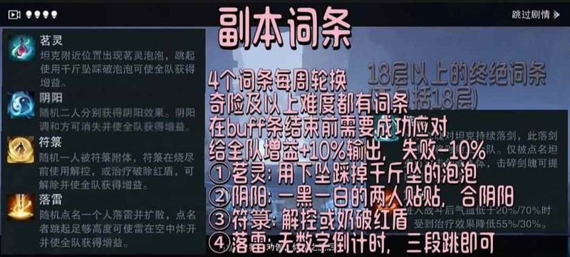 一梦江湖破妄赛季副本词条-词条积分怎么看