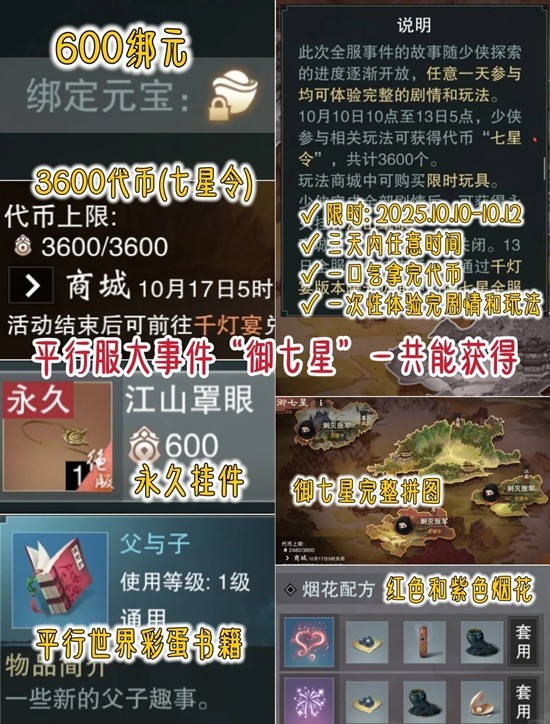 一梦江湖平行服大事件-御七星怎么刷代币全