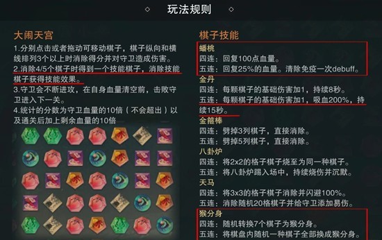 一梦江湖大闹天宫联动小游戏-消消乐怎么玩小技巧