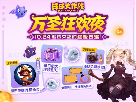 球球大作战女巫试炼玩法返场-关键词蜜糖魔女登录领