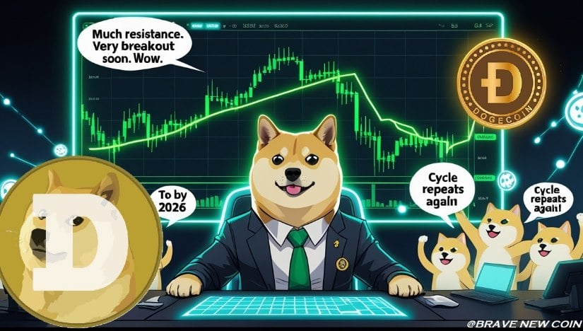狗狗币(DOGE)价格预测:经典周期重现,狗狗币在0.20美元附近盘整,预计2026年将突破0.33-1美元区间