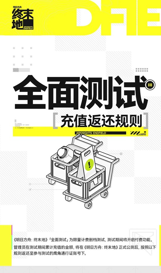 明日方舟:终末地全面测试-计费删档测试充值返还规则