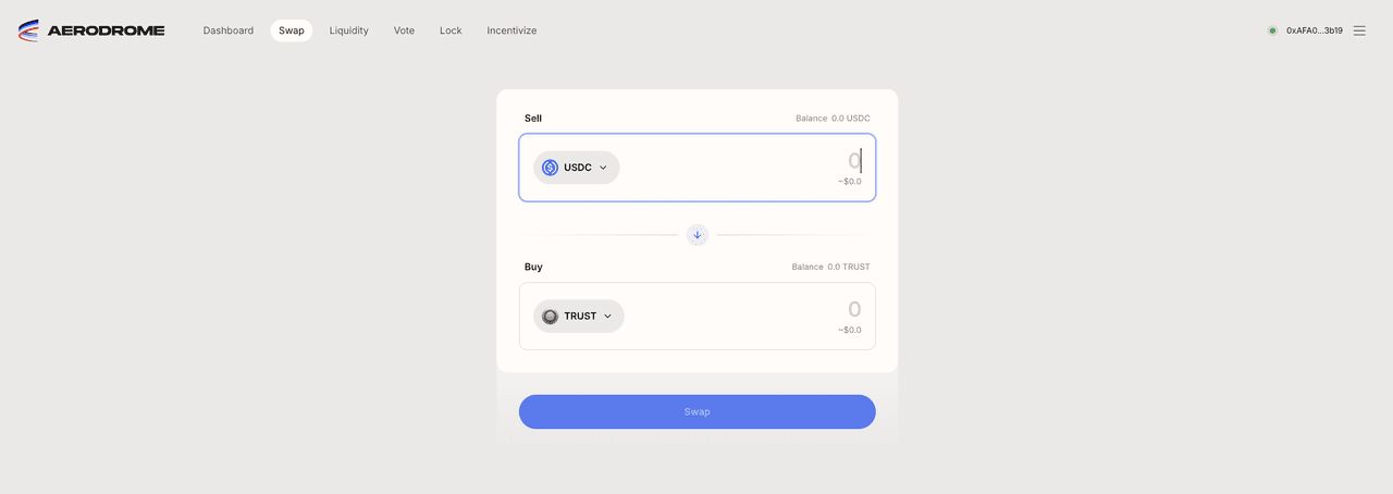 步骤 1:准备您的钱包并存入 $TRUST 作为燃料费
