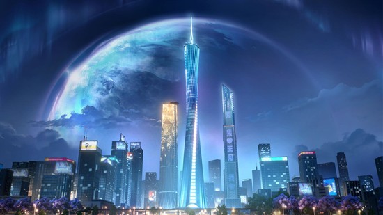 望月游戏城市穿行-天月市城市建筑详细