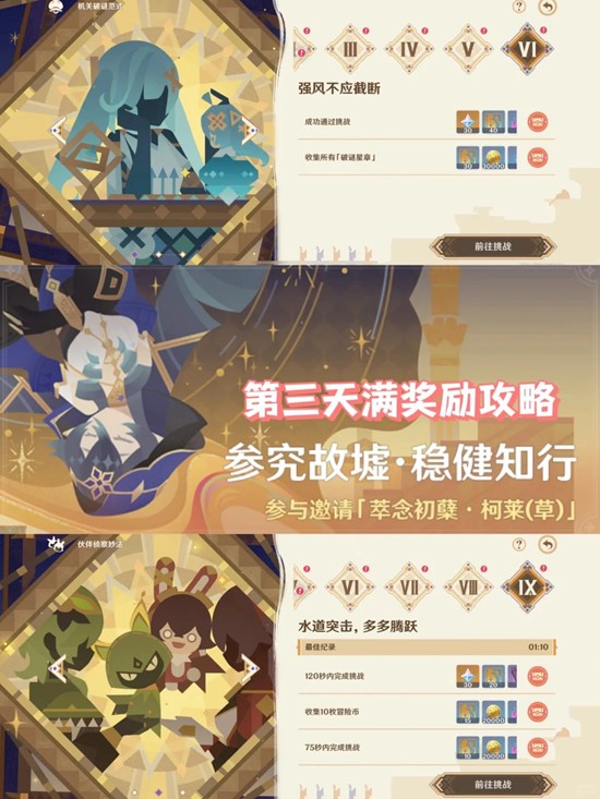 原神参究故墟·稳健知行活动-第三天满奖励怎么拿