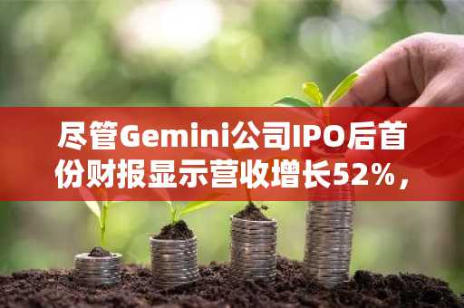 尽管Gemini公司IPO后首份财报显示营收增长52%，但其股价仍创历史新低-第1张图片