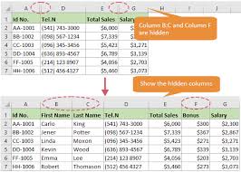 如何在Microsoft Excel 2016中隐藏指定列