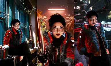 《赛博朋克2077》V字圣诞节夹克MOD