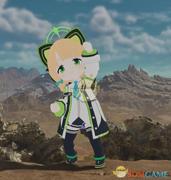 《怪物猎人：荒野》蔚蓝档案才羽绿外观MOD