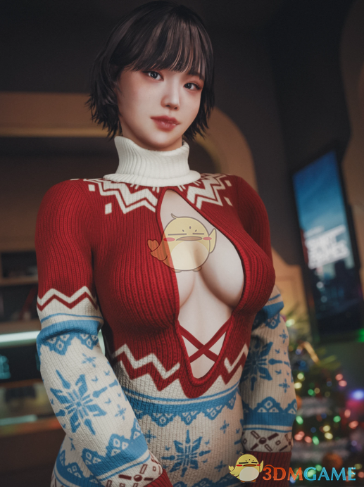 《赛博朋克2077》性感冬季毛衣服装MOD