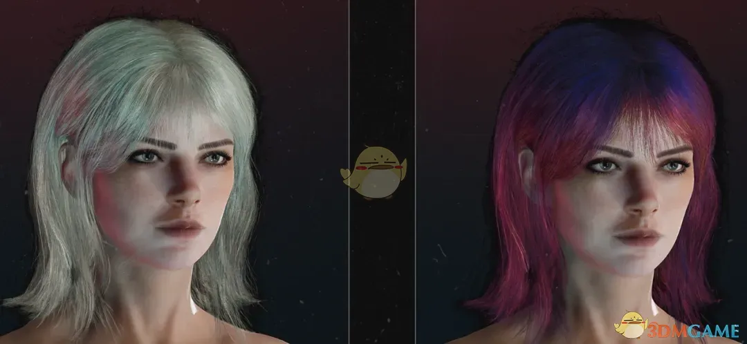 《赛博朋克2077》柔顺中长发MOD