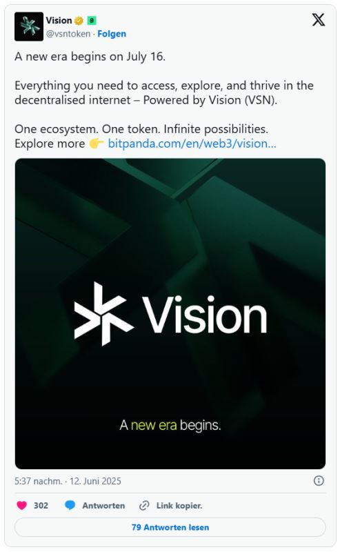 Vision(VSN):Bitpanda 的新合并代币