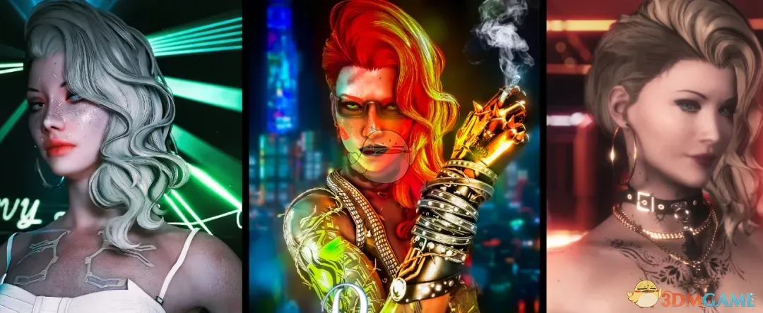 《赛博朋克2077》牡丹斜边短发MOD