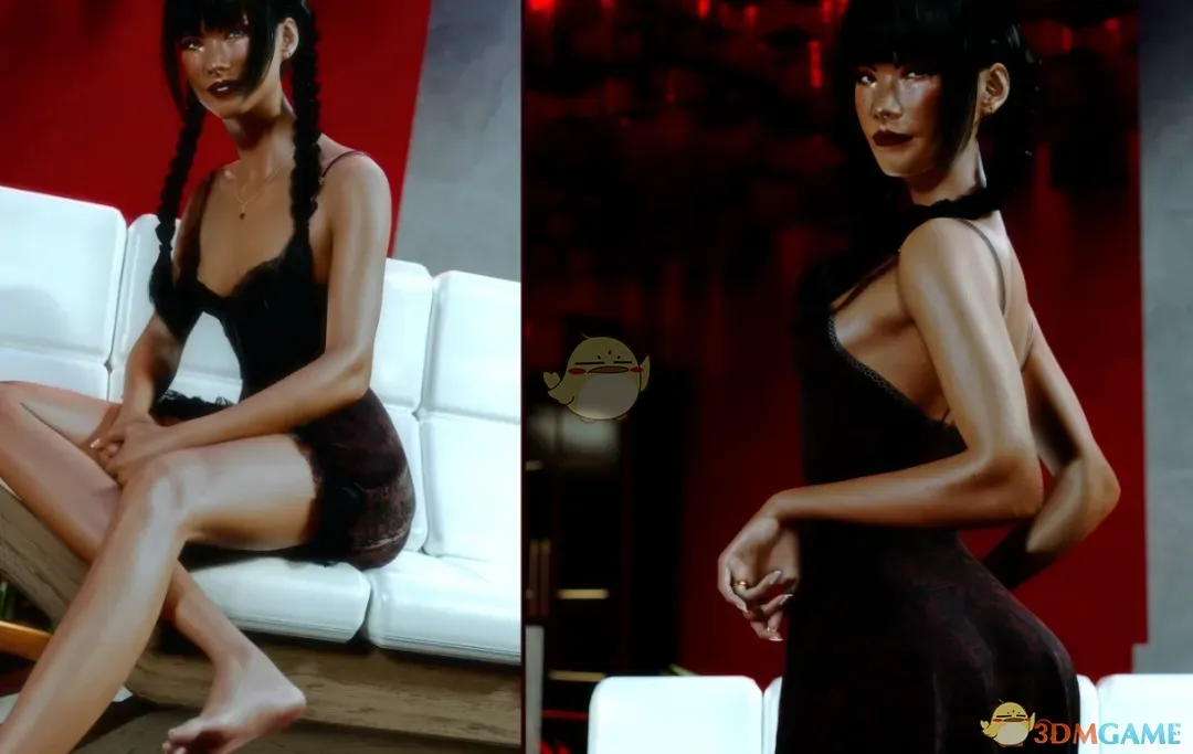 《赛博朋克2077》性感蕾丝吊带裙MOD