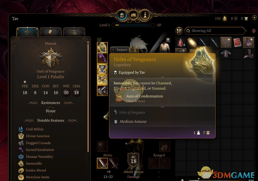 《博德之门3》复仇圣骑士装备包MOD