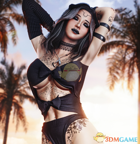 《赛博朋克2077》可爱连体比基尼MOD