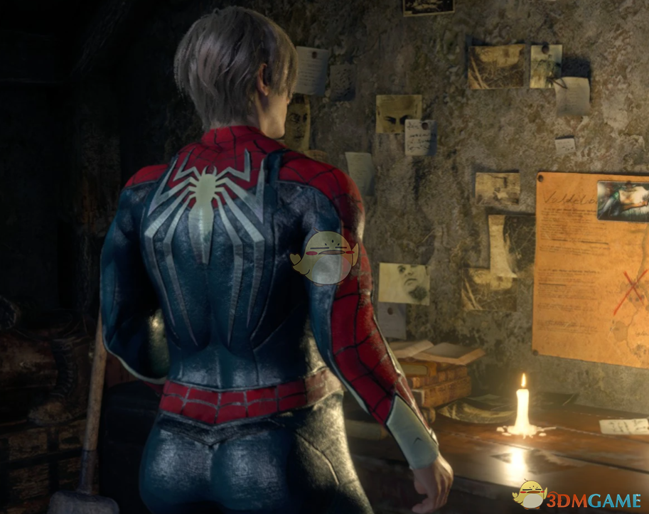 《生化危机4：重制版》里昂的漫威争锋蜘蛛侠战衣MOD