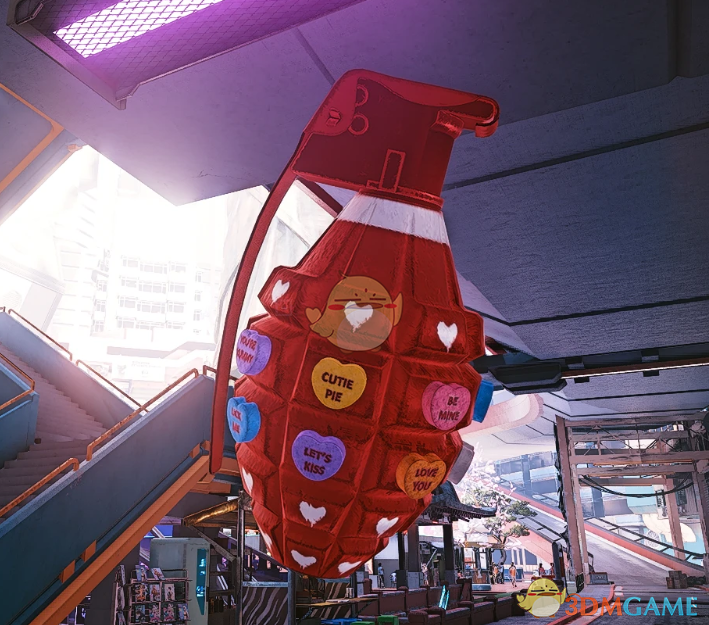 《赛博朋克2077》爱心手榴弹MOD