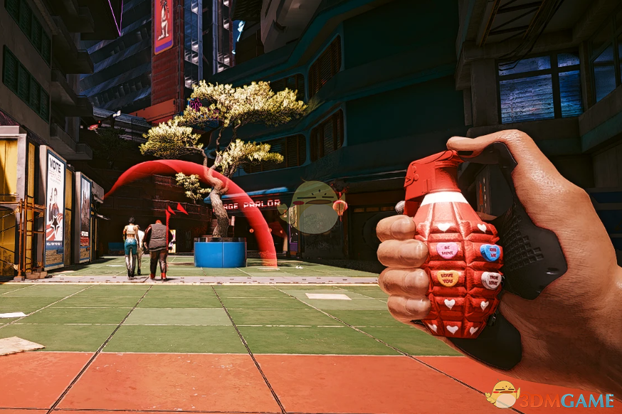 《赛博朋克2077》爱心手榴弹MOD