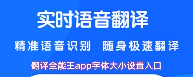 翻译全能王app字体大小设置入口