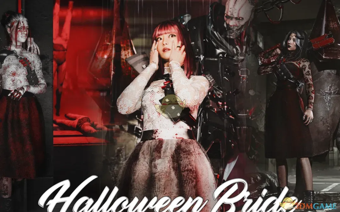 《赛博朋克2077》万圣节新娘裙装MOD