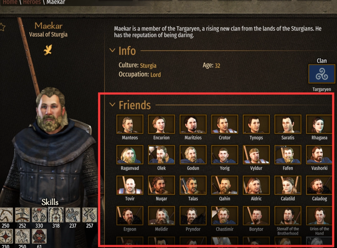 《骑马与砍杀2：霸主》好感度介绍