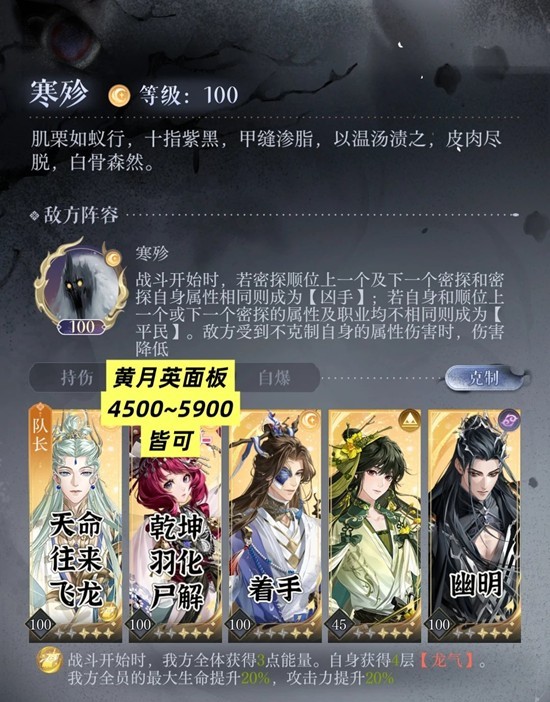 如鸢寒夜厄境活动攻略 雪狱幽境阳boss寒殄表格参考