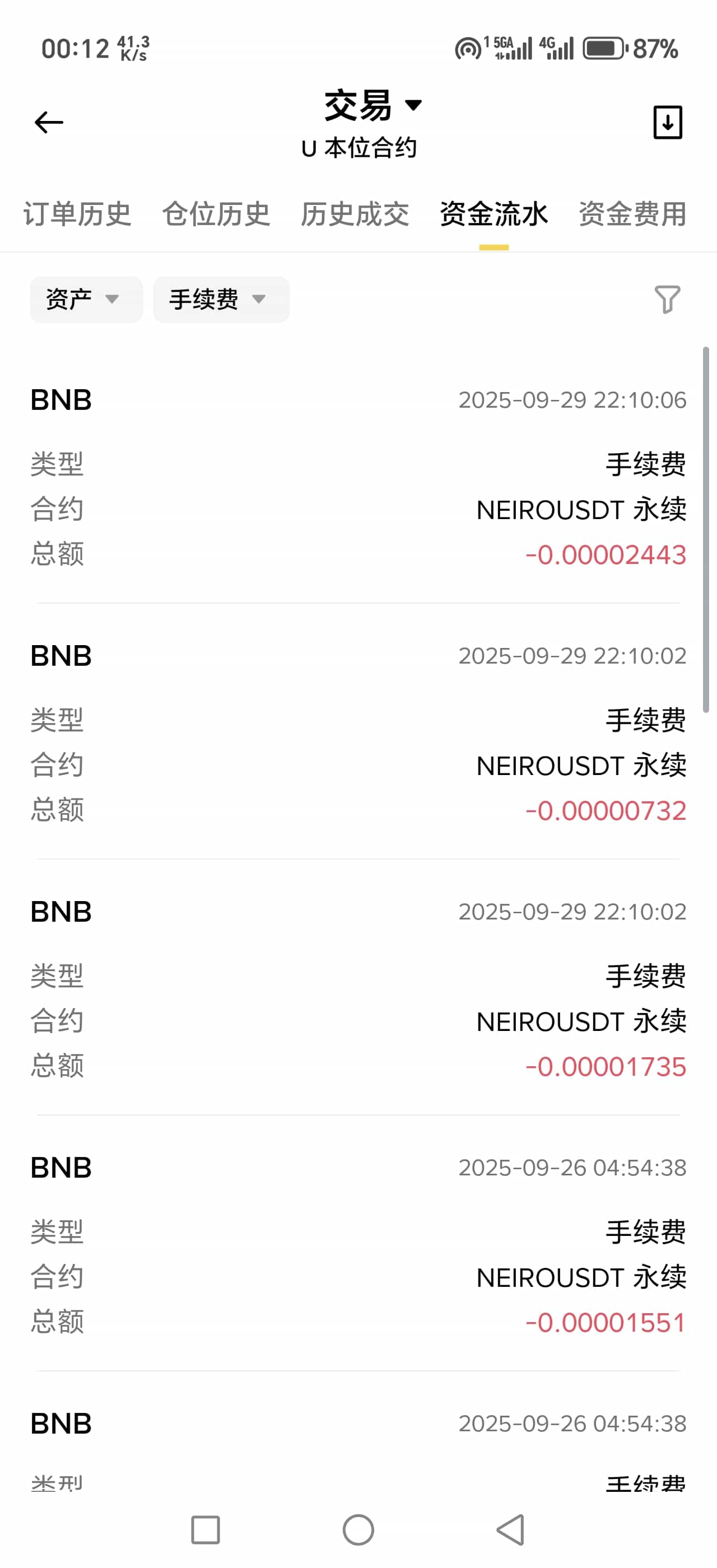 币安交易手续费