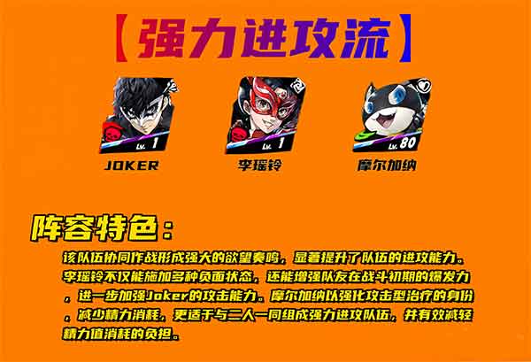 女神异闻录夜幕魅影雨宫莲配队推荐 JOKER阵容搭配