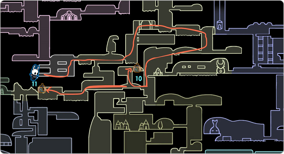 空洞骑士 丝之歌真菌荒地幼虫收集