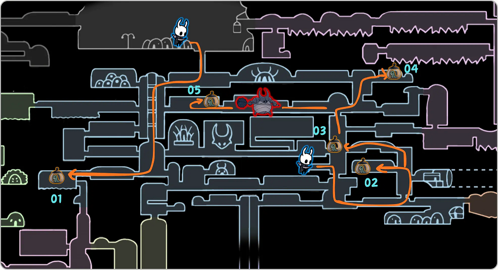 空洞骑士 丝之歌遗忘十字路幼虫收集