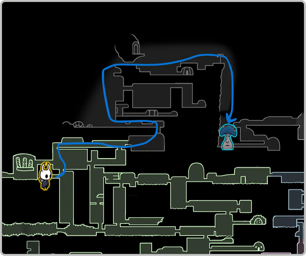 空洞骑士 丝之歌德特茅斯蘑菇先生位置