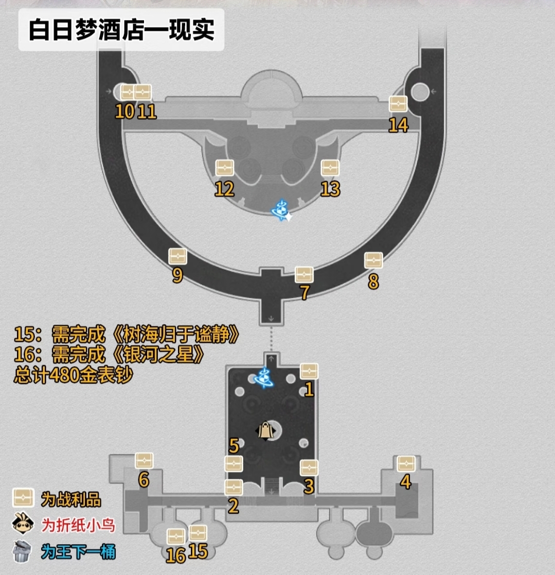 崩坏星穹铁道匹诺康尼全地图宝箱与折纸小鸟点位合集