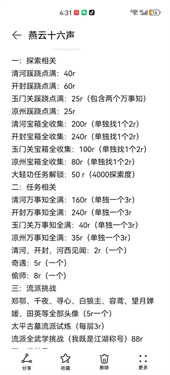 燕云十六声天工材料速刷攻略