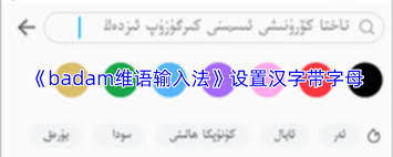 如何使用Badam维语输入法